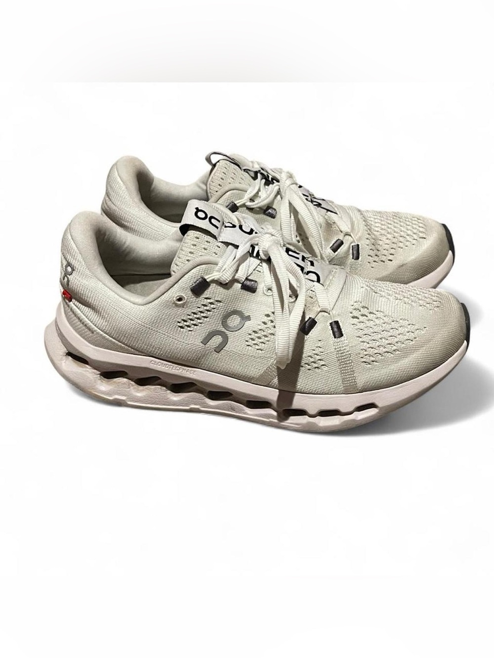 On Cloudsurfer Shoes Womens 7 White Frost CloudTec Cushioned Sneakers